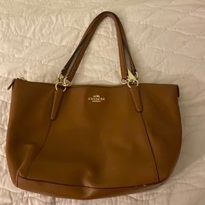 Brown Leather Large Coach Bag